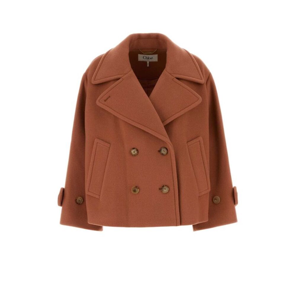 Chloe Women Dark Pink Wool Blend Coat